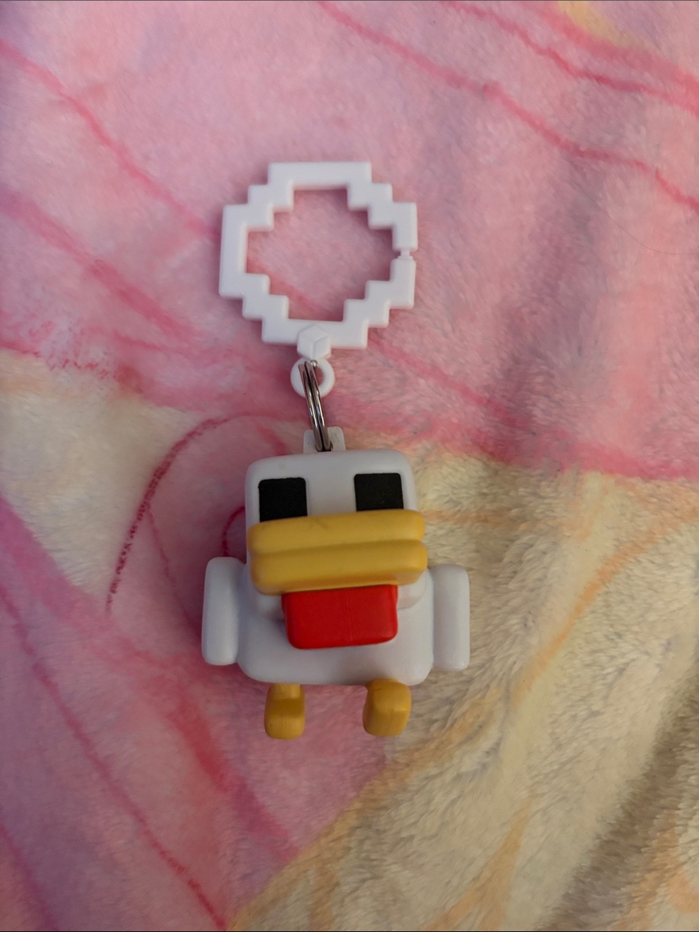 Minecraft chicken keychain